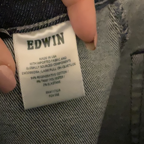 Free People Edwin Quietude Indigo Style Jeans, Size 34, Dark Blue, NWT, Bootcut - Picture 8 of 9